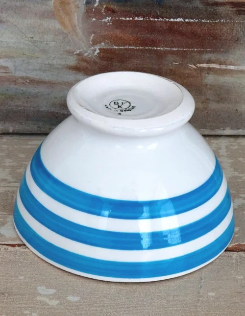 Oude spoelkom BFK blauw gestreept