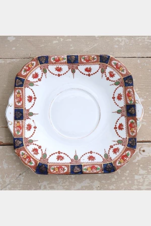 7- Delig gebaksstel/ bordenset “Carlisle Ware” Burgess Bros Longton