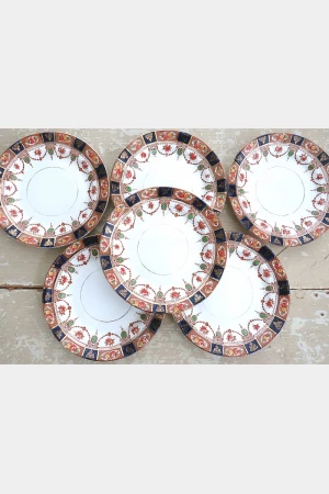 7- Delig gebaksstel/ bordenset “Carlisle Ware” Burgess Bros Longton