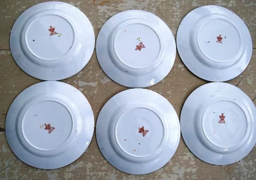 7- Delig gebaksstel/ bordenset “Carlisle Ware” Burgess Bros Longton