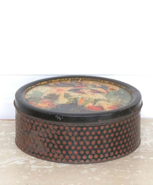 Oud Engels blik "Dame met mand"