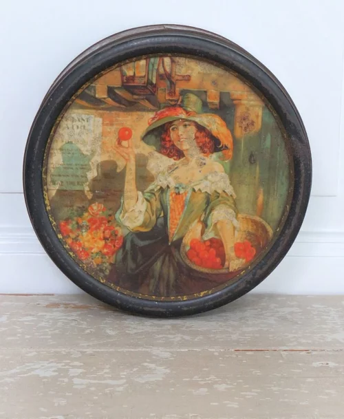 Oud Engels blik "Dame met mand"