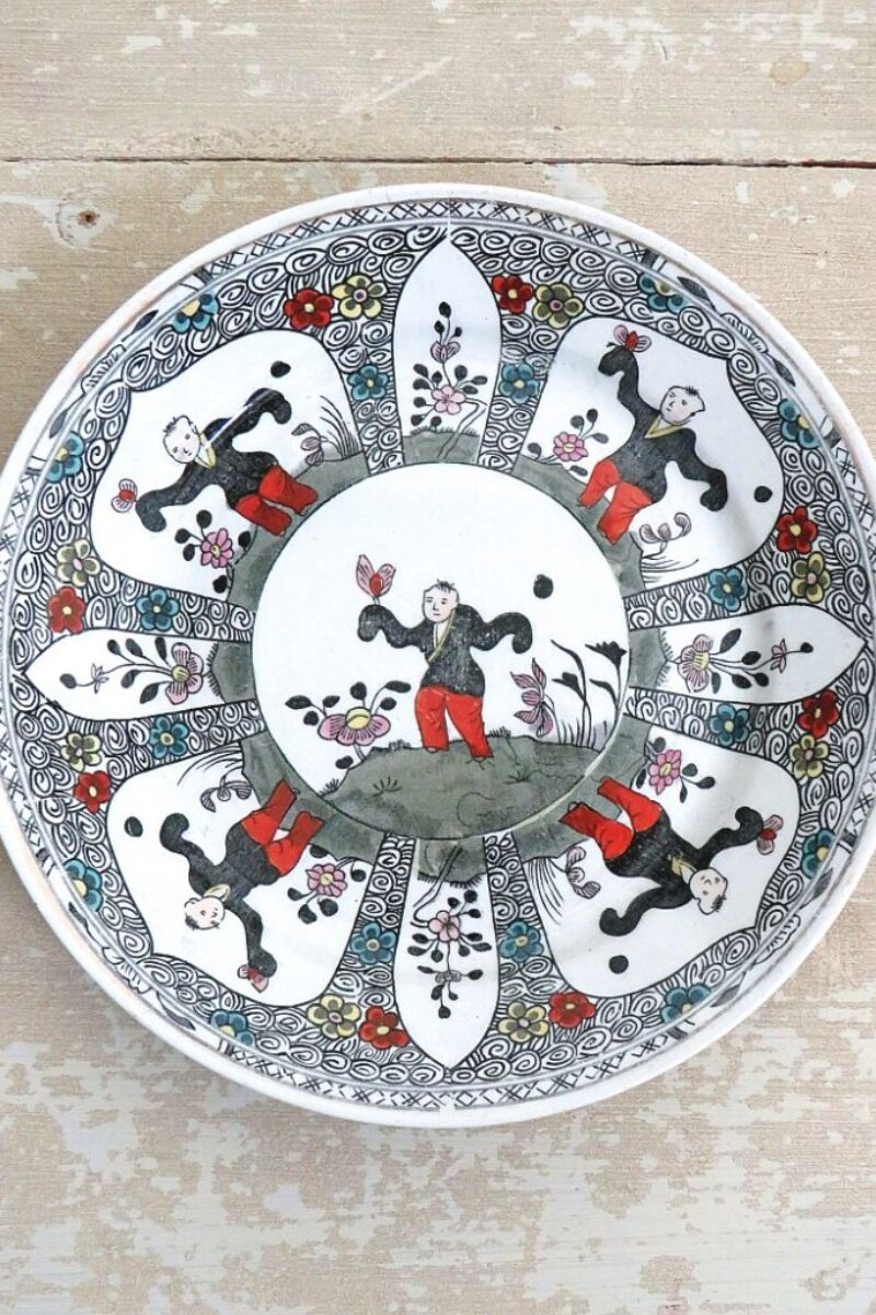 Antiek Chinees bordje "Zotjes"