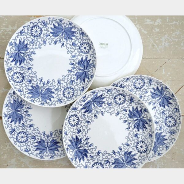 Set ( 6 stuks) dinerborden Boch Freres Keralux -blauw