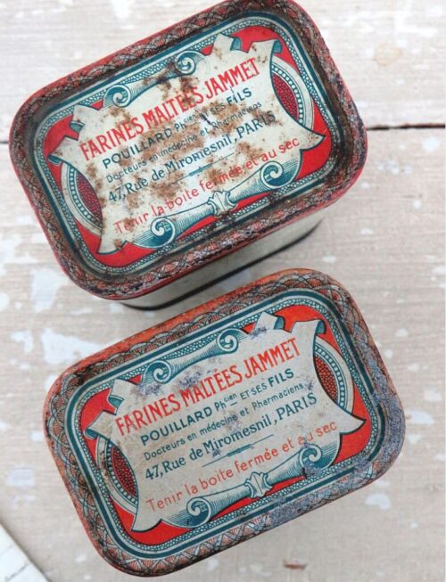 Set (2 stuks)  Blikken  Société d"Alimentation Diététique  "Bléose & Cérémaltine"