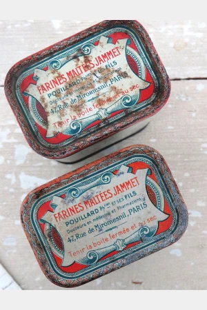 Set (2 stuks)  Blikken  Société d"Alimentation Diététique  "Bléose & Cérémaltine"