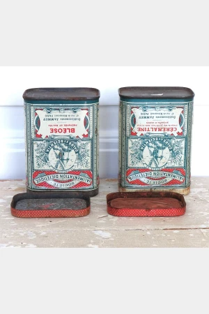 Set (2 stuks)  Blikken  Société d"Alimentation Diététique  "Bléose & Cérémaltine"