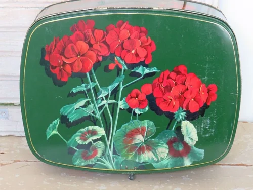 Groot vintage blik Côte d'Or  "Geranium"