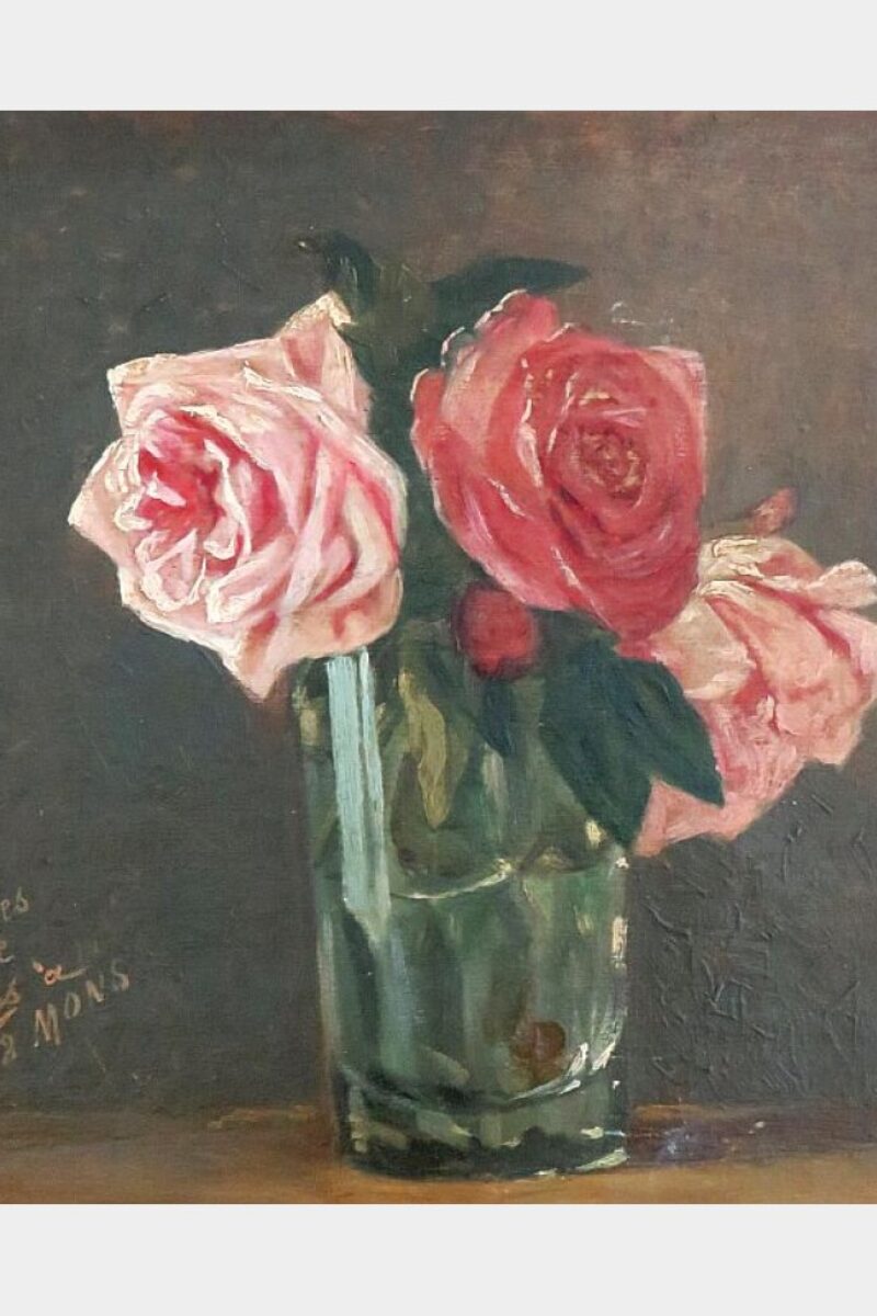 Antiek schilderij "Etude d'après Nature"1878
