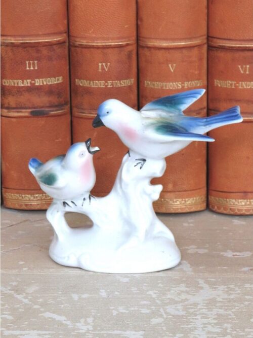 Oud porseleinen beeldje "vogeltjes"