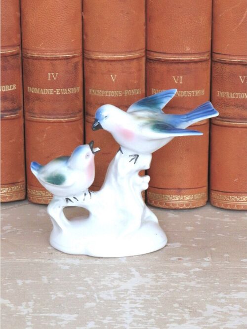 Oud porseleinen beeldje "vogeltjes"