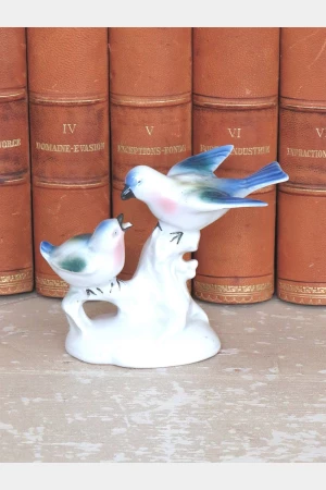 Oud porseleinen beeldje "vogeltjes"