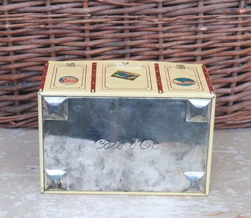 Oud chocoladeblik Côte d'Or "Reiskoffer"