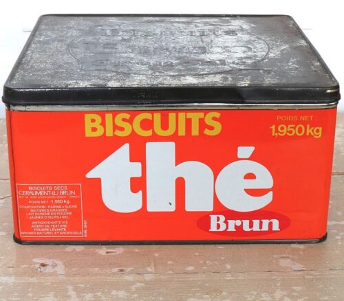 Frans koekblik "Biscuits thé Brun Grenoble"