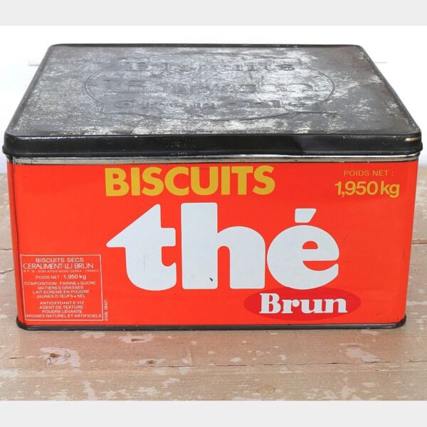 Frans koekblik "Biscuits thé Brun Grenoble"