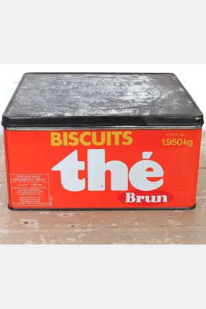 Frans koekblik "Biscuits thé Brun Grenoble"