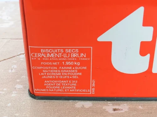 Frans koekblik "Biscuits thé Brun Grenoble"