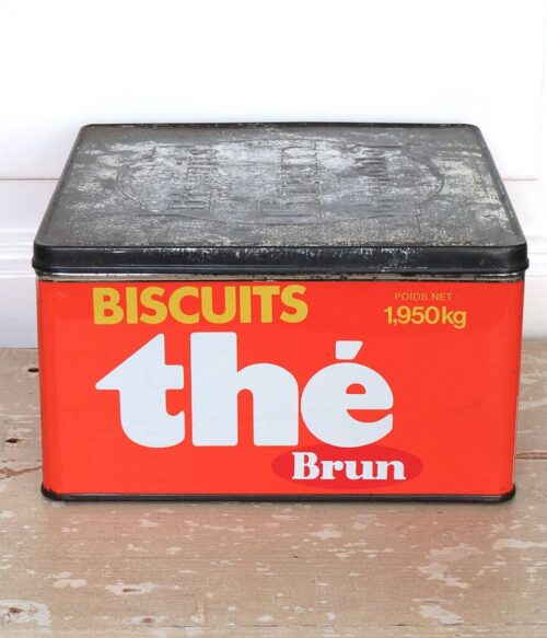 Frans koekblik "Biscuits thé Brun Grenoble"