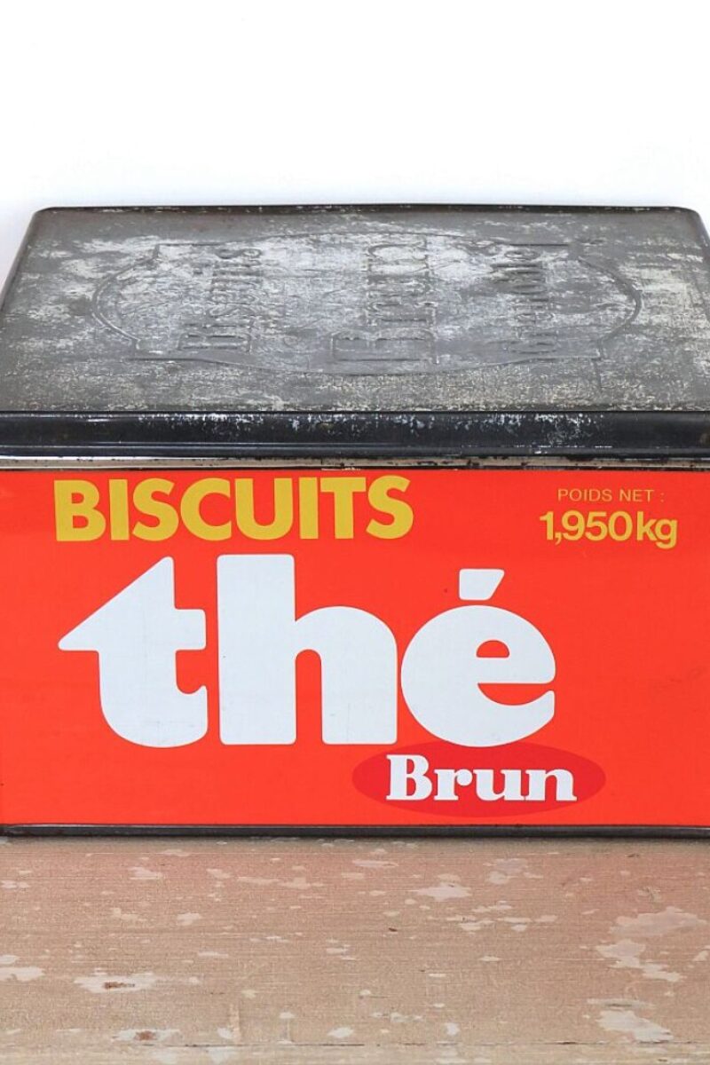 Frans koekblik "Biscuits thé Brun Grenoble"