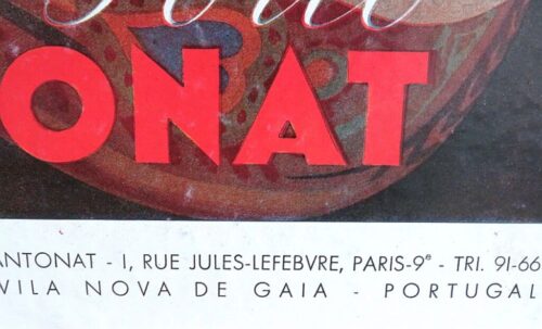 Oude Franse reclameplaat Porto Antonat "Retour aux jours heureux"