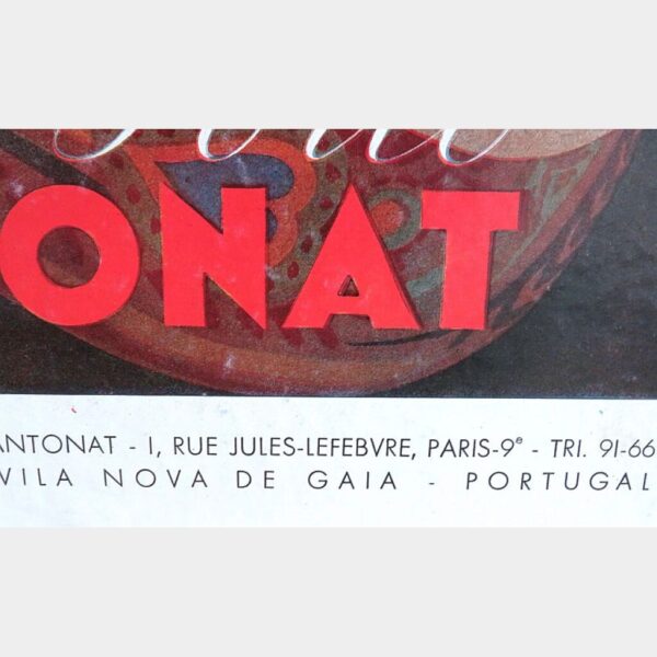 Oude Franse reclameplaat Porto Antonat "Retour aux jours heureux"