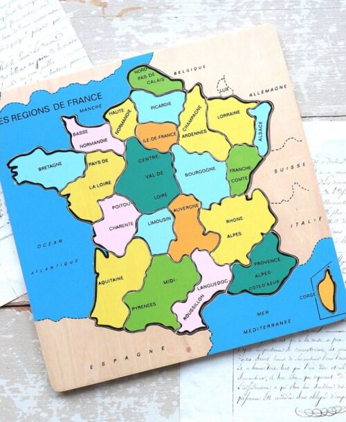 Houten puzzel "Les Regions de France"