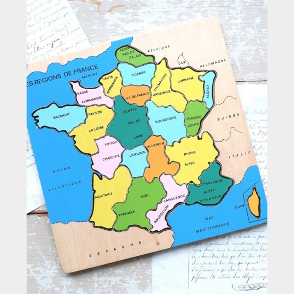 Houten puzzel "Les Regions de France"