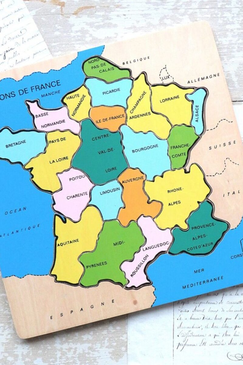 Houten puzzel "Les Regions de France"