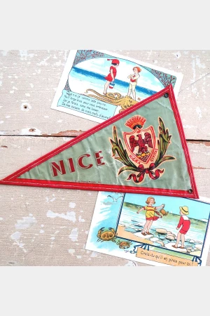 Frans Souvenir - vlaggetje Nice, jaren 50