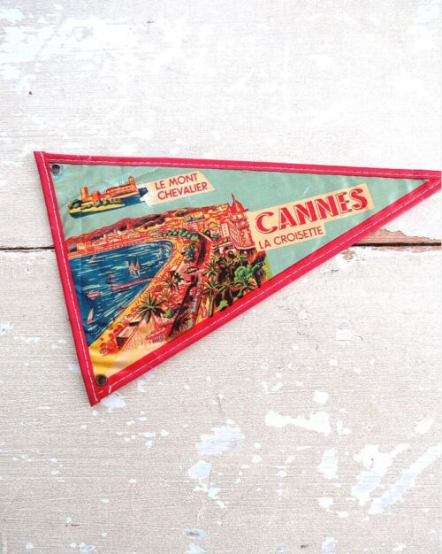 Frans Souvenir - vlaggetje Cannes, jaren 50
