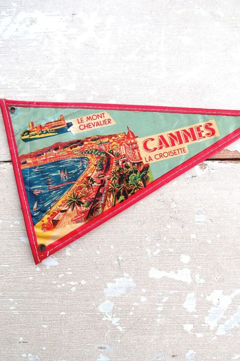 Frans Souvenir - vlaggetje Cannes, jaren 50
