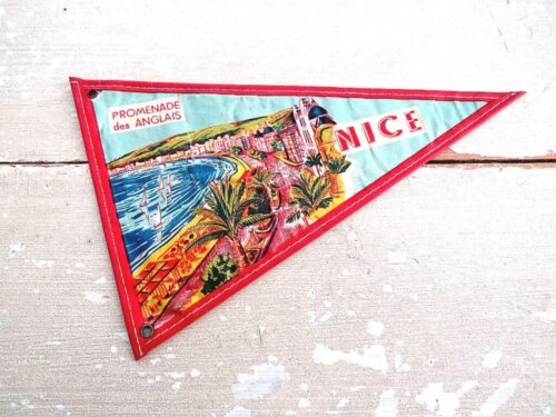 Frans Souvenir - vlaggetje Nice, jaren 50