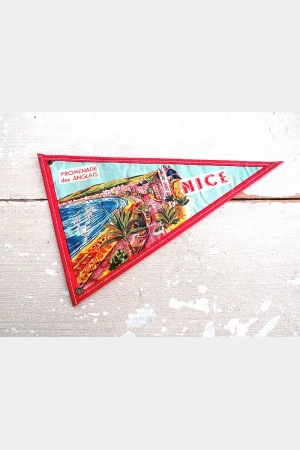 Frans Souvenir - vlaggetje Nice, jaren 50