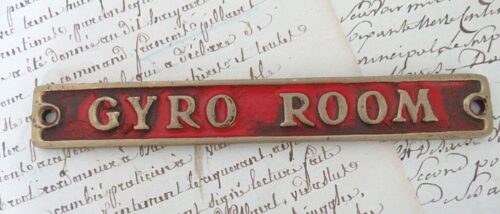 Antiek Engels maritiembordje  "GYRO ROOM"