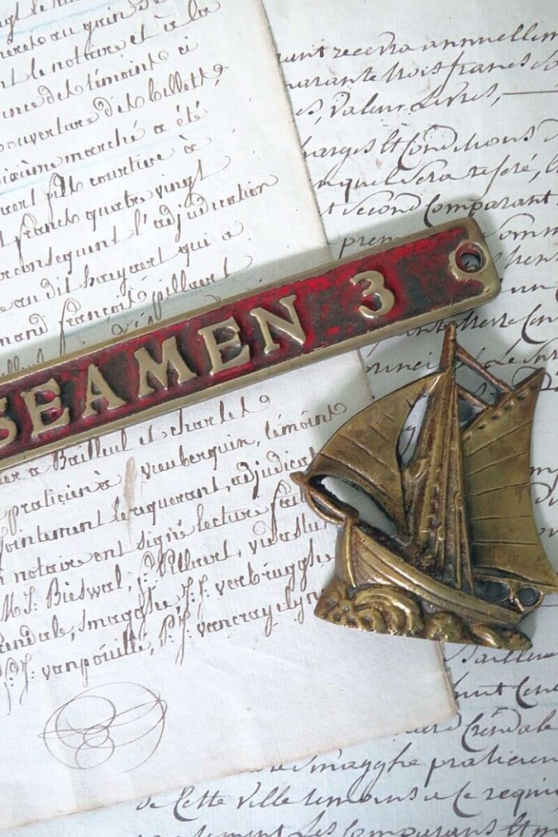 Antiek Engels maritiembordje  "SEAMEN 3"