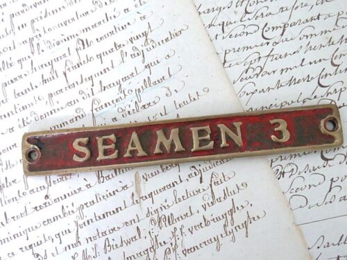 Antiek Engels maritiembordje  "SEAMEN 3"