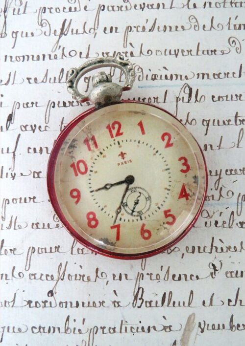 Oud/ antiek Frans doosje "Montre de Poche"