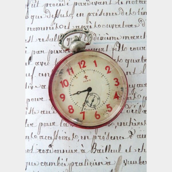 Oud/ antiek Frans doosje "Montre de Poche"