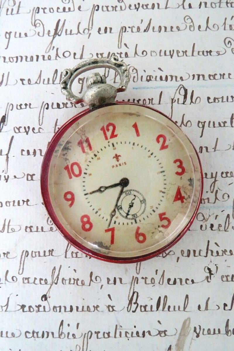 Oud/ antiek Frans doosje "Montre de Poche"
