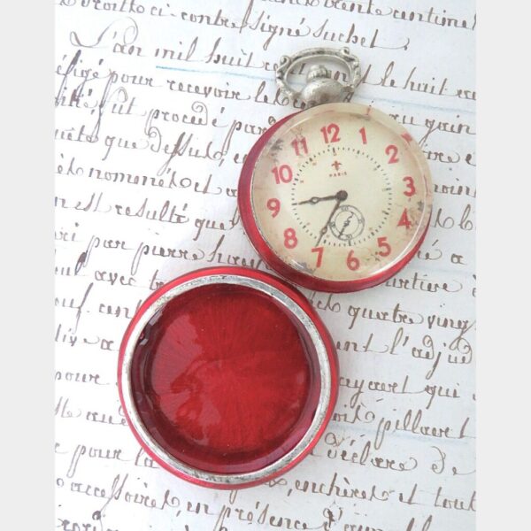 Oud/ antiek Frans doosje "Montre de Poche"