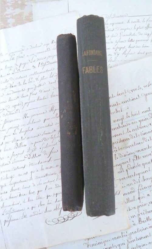2 Antieke Franse boekjes "Fables La Fontaine & Choix de Métamorphoses d'Ovide1896"