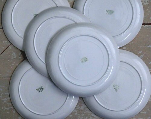 Set ( 6 stuks) dinerborden Boch Freres Keralux -blauw