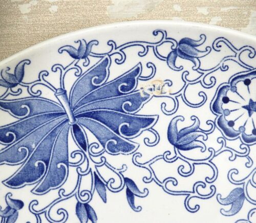Set ( 6 stuks) dinerborden Boch Freres Keralux -blauw