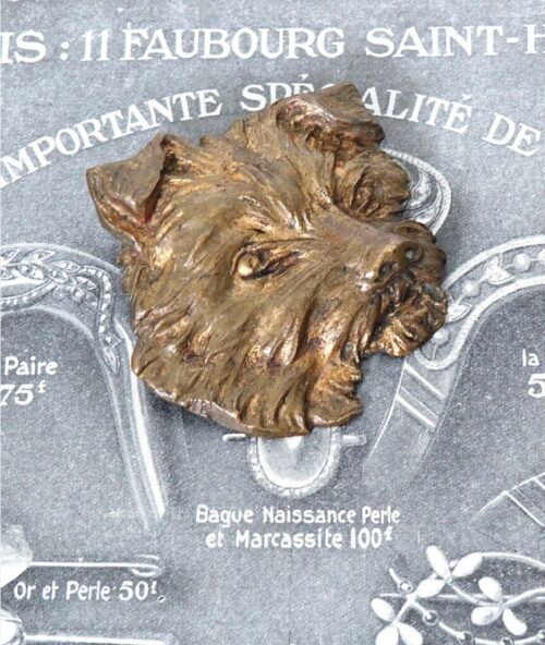 Oude Franse broche "Hond"