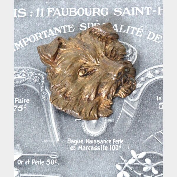 Oude Franse broche "Hond"