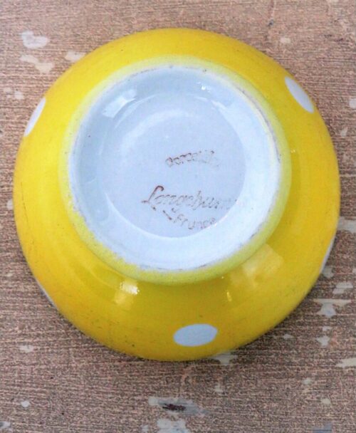 Franse spoelkom Longchamp "Geel/wit"