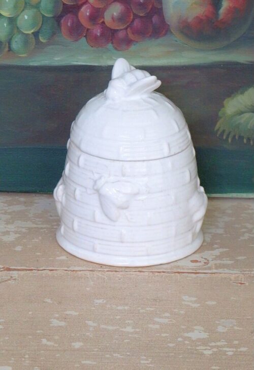 Honingpot  "Bijenkorf - wit"