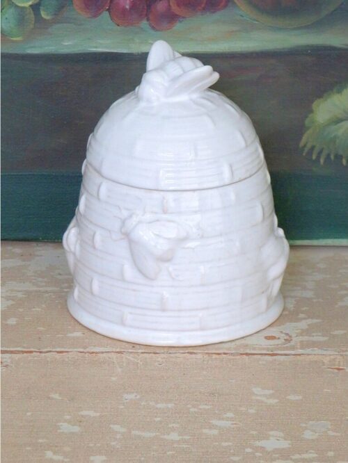 Honingpot  "Bijenkorf - wit"