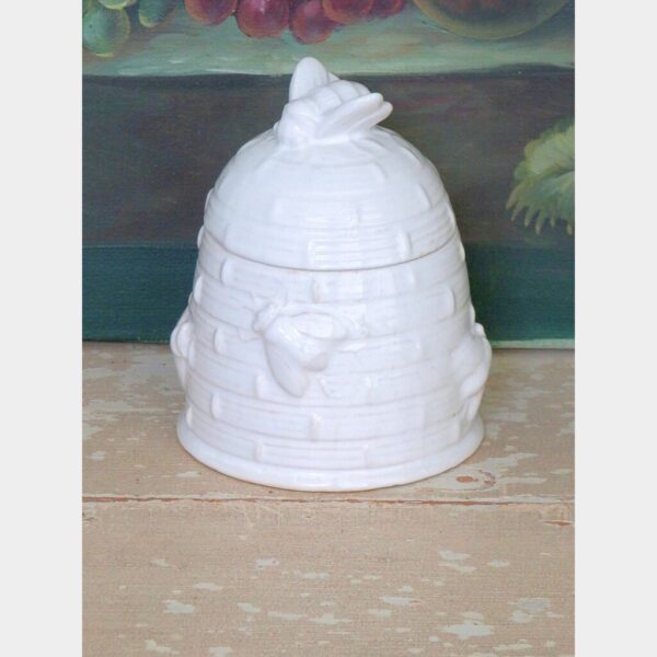 Honingpot "Bijenkorf - wit"