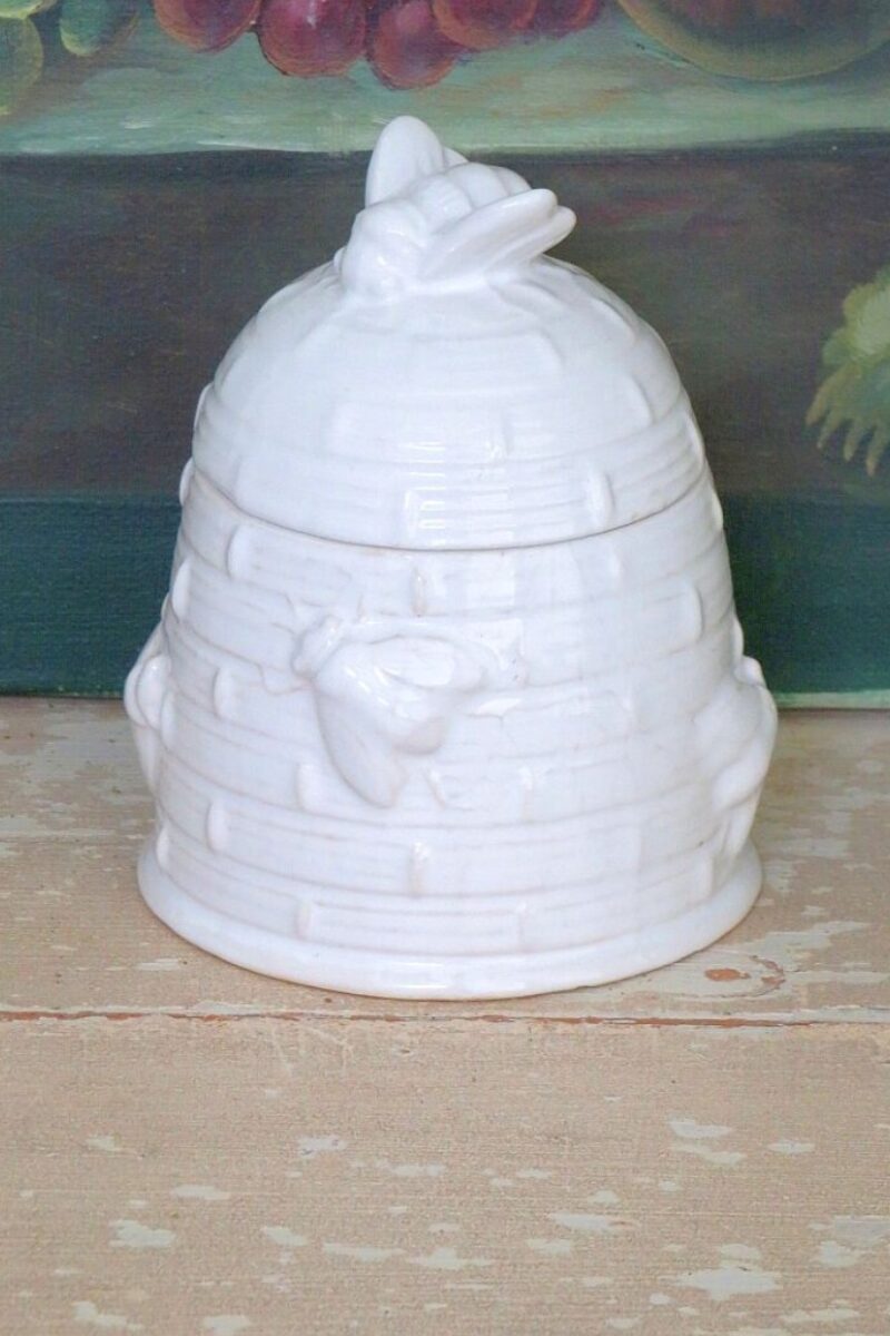 Honingpot  "Bijenkorf - wit"